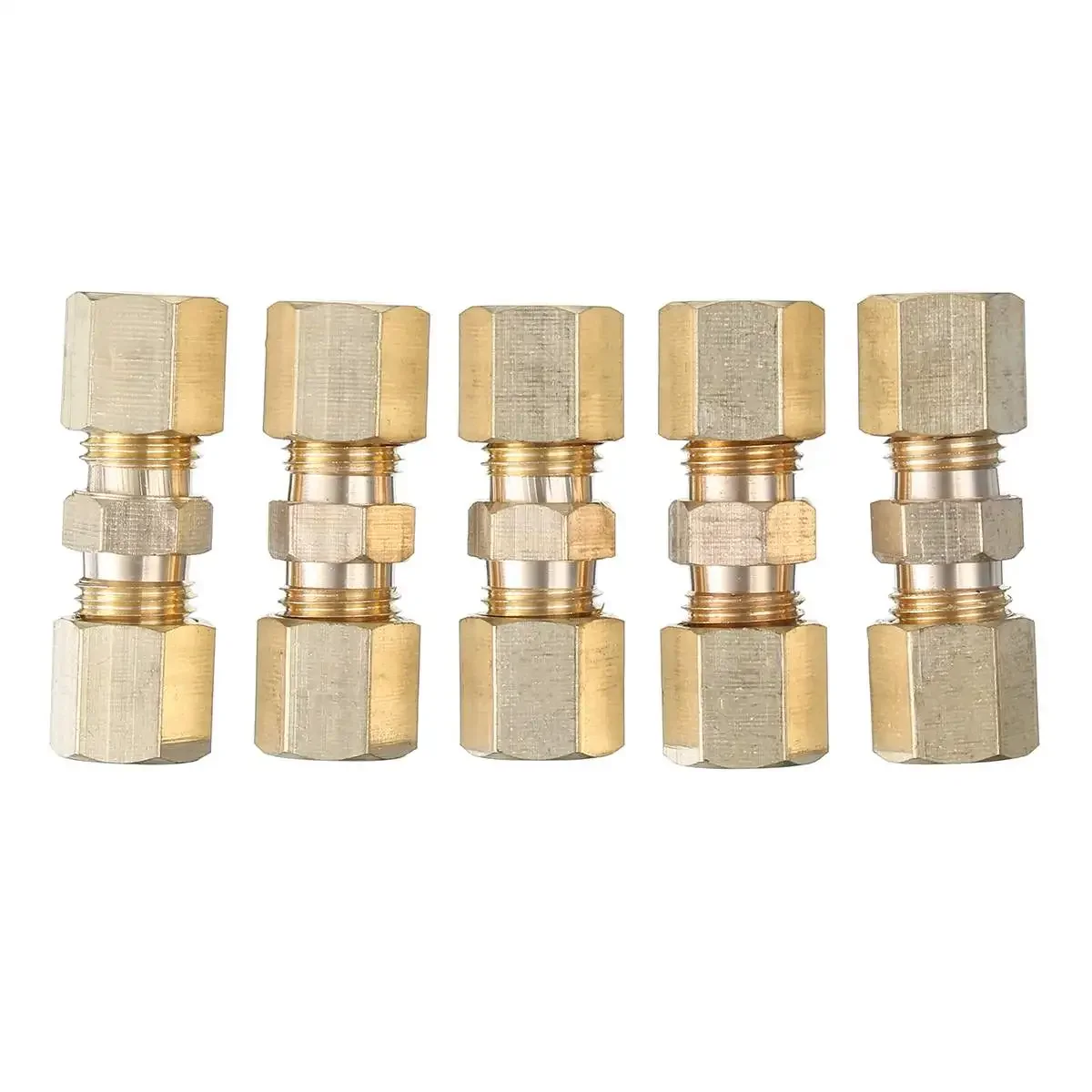 5pcs Brass Brake Line Union Fi - مراجعة Compression Fitting Brass وسعره
